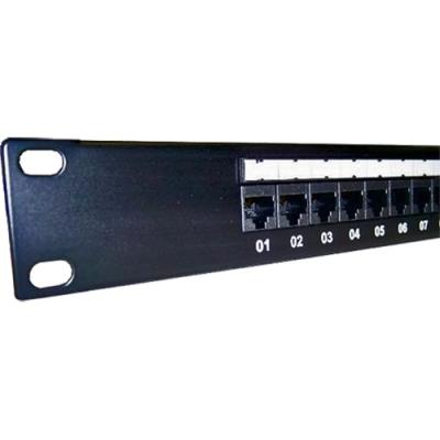 1u 24 Port Cat5e UTP Patch Panel - Black